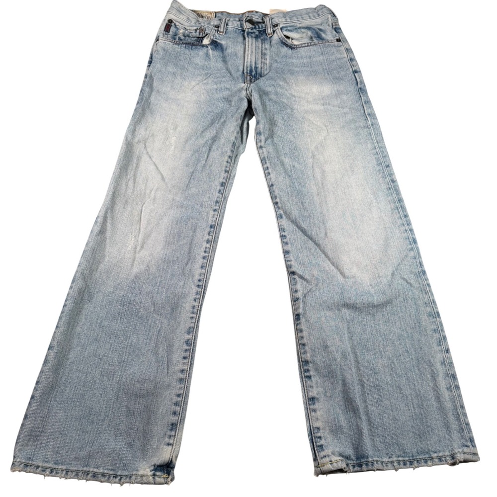 Abercrombie Bootcut Jeans Women 14 (28 X 27) Light Blue Distressed Holes Stains